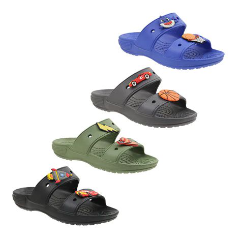 Wholesale Footwear Big Boy's Double Band Charm Sandal