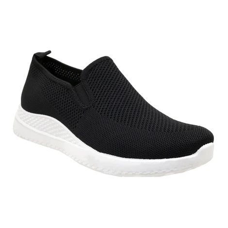 Wholesale Footwear Men's Knitted Slip On Black