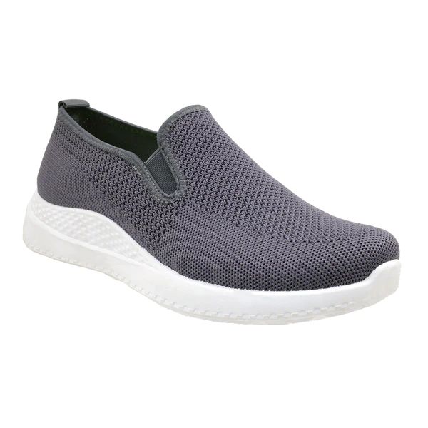 Wholesale Footwear Men's Knitted Slip On In Gray