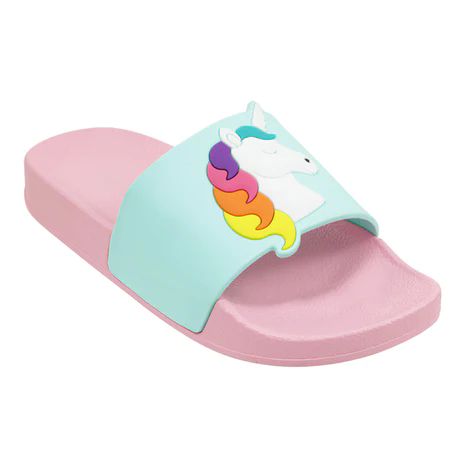 Wholesale Footwear Girl's Unicorn And Shooting Slide A