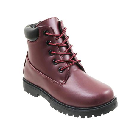 Wholesale Footwear Unisex Child Red Mono Boot Burgundy&black