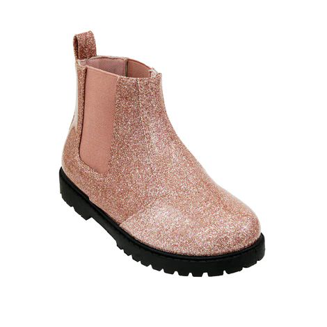 Wholesale Footwear Girl's Sparkle Cheslea Boot Pink Sparkle