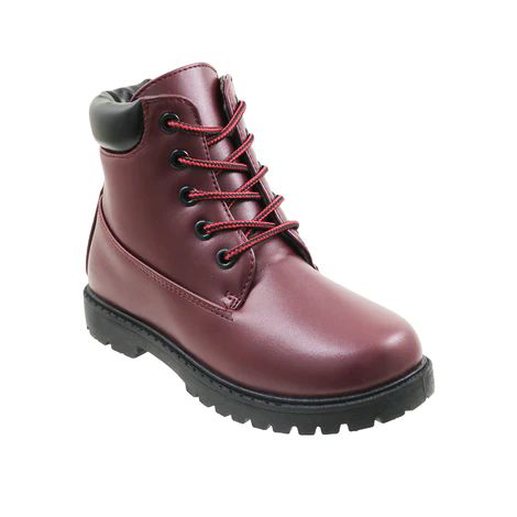 Wholesale Footwear Unisex Black & Tan Boots Burgundy&black