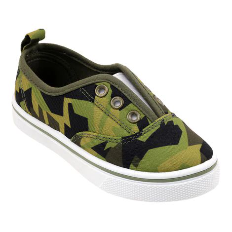 Wholesale Footwear Boy's Canvas Sneaker Green Camo