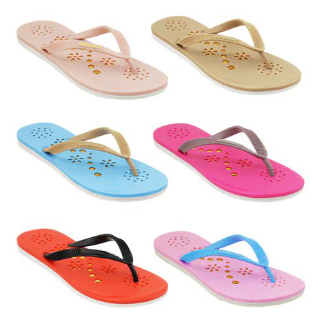 Wholesale Footwear Women's Embossed Flip Flops