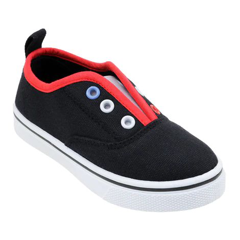Wholesale Footwear Girl's Canvas Sneaker Black&multi