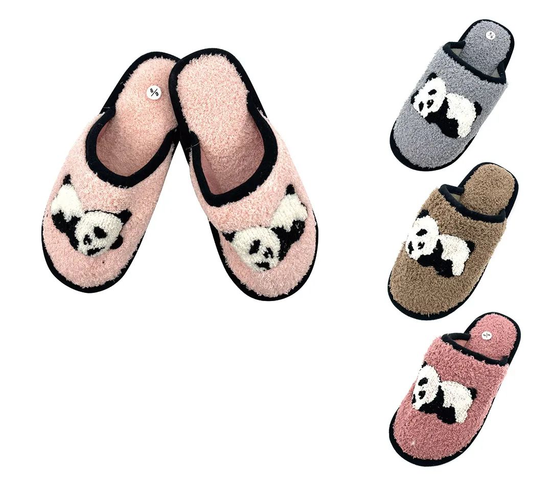 Wholesale Footwear Cute Animal Slippers Warm Winter Slippers Soft Fleece Plush House Slippers