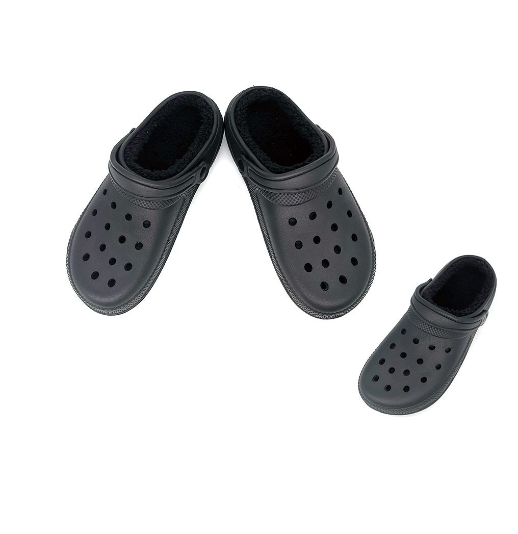 Wholesale Footwear Winter Waterproof Slippers Women Men Fur Lined Clogs