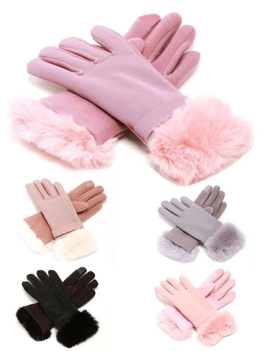 Wholesale Footwear Ladies Fleece Texting Gloves