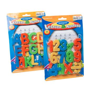 Wholesale Footwear Magnetic Learning Set 26ct 2ast Numbers/letters On Blister Card