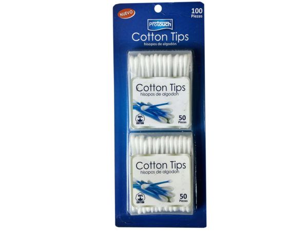 Wholesale Footwear Protouch 2 Pack 50 Piece Cotton Tip Swab Travel Packs