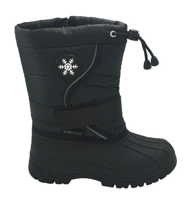 Wholesale Footwear Kids Warm Insulated Winter Boot In Black