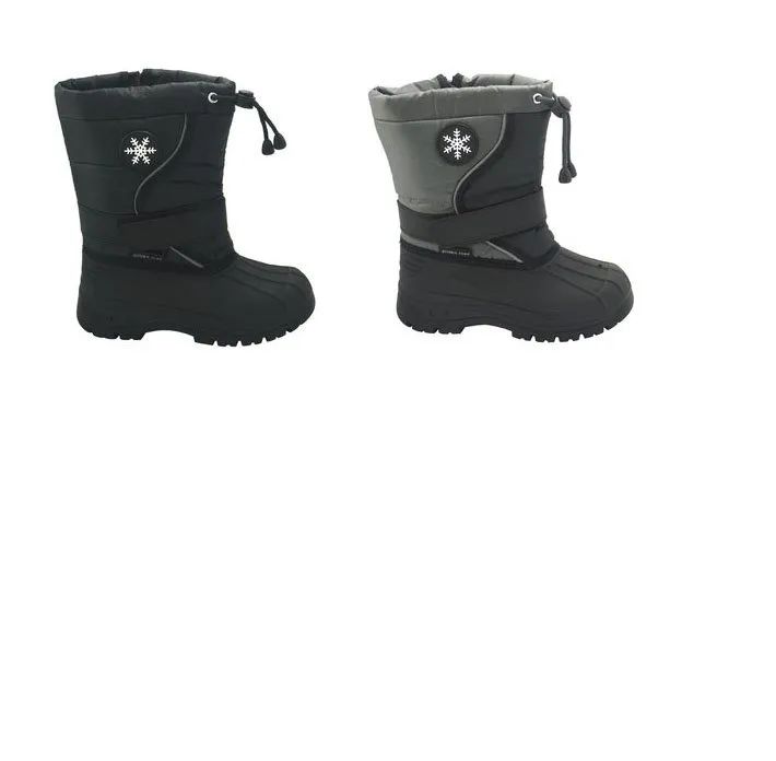 Wholesale Footwear Kids Warm Insulated Winter Boot In Gray