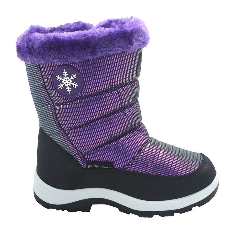 Wholesale Footwear Kids Warm Insulated Winter Boot In Purple