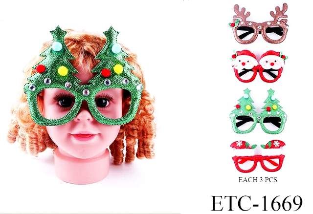 Wholesale Footwear Christmas Style Shape Glasses Kids/children