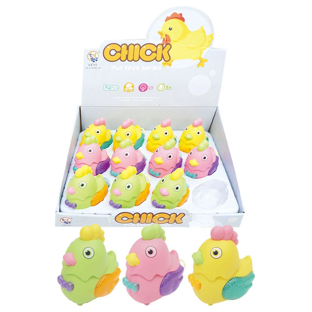 Wholesale Footwear Pull Back Led Top Toy Chick