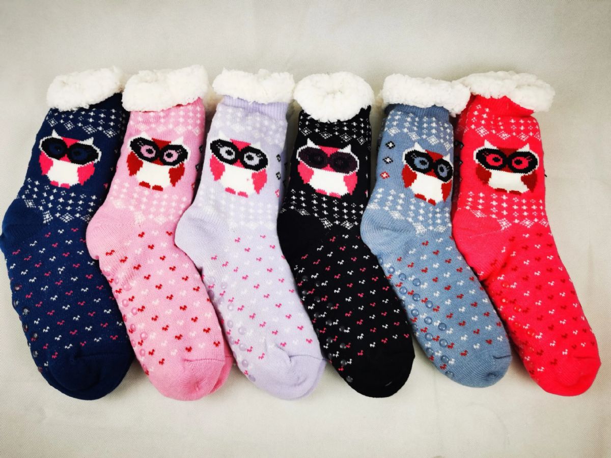 Wholesale Footwear Owl Design Heavy Winter Socks