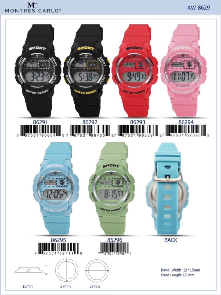 Wholesale Footwear Digital Watch - 86294 assorted colors