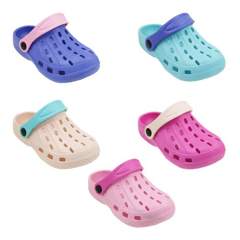 Wholesale Footwear Girl's Two Tone Clog Assorted