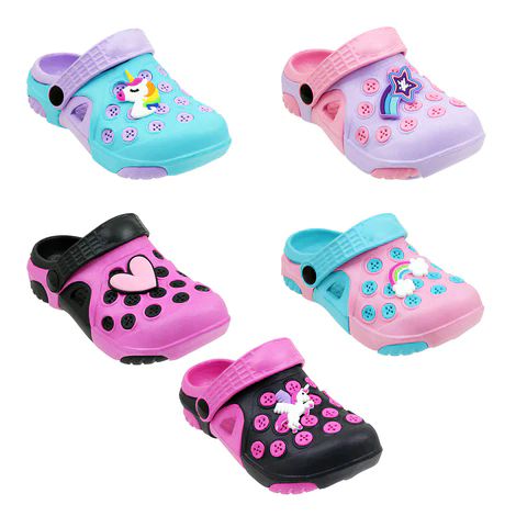 Wholesale Footwear Girl's  Charm Clog Assorted