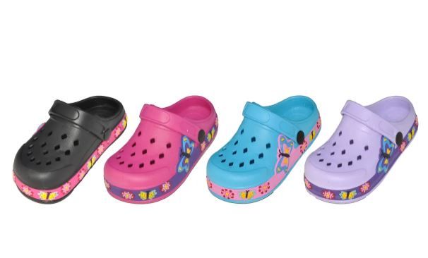 Wholesale Footwear Girls Butterfly Clogs