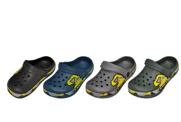 Wholesale Footwear Toddlers Construction Vehicle Clogs