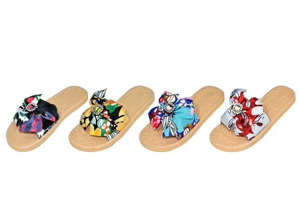 Wholesale Footwear Jewel Floral Slides