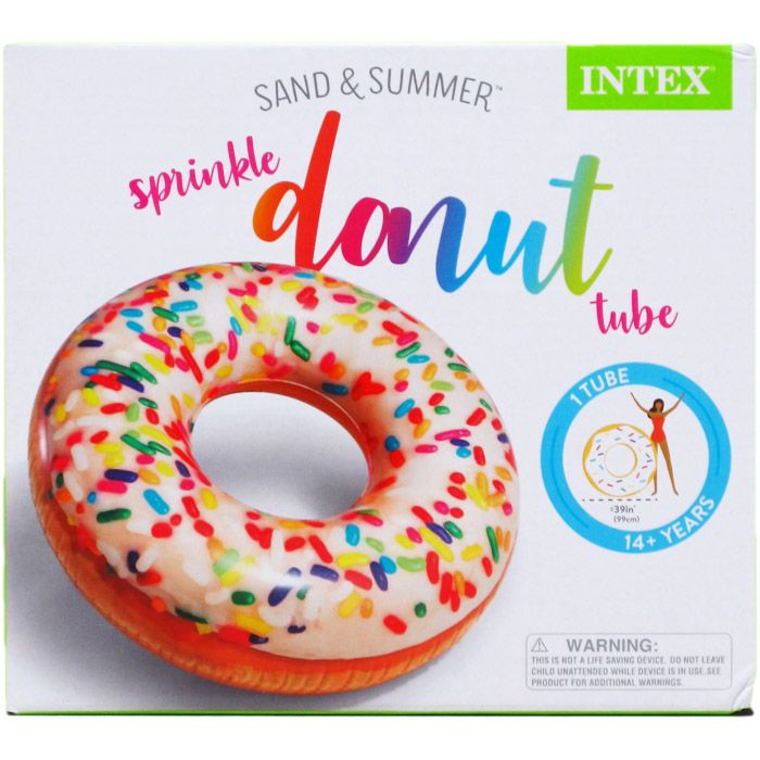 Wholesale Footwear 39" Rainbow Sprinkle Donut Tube In Color Box, 14+