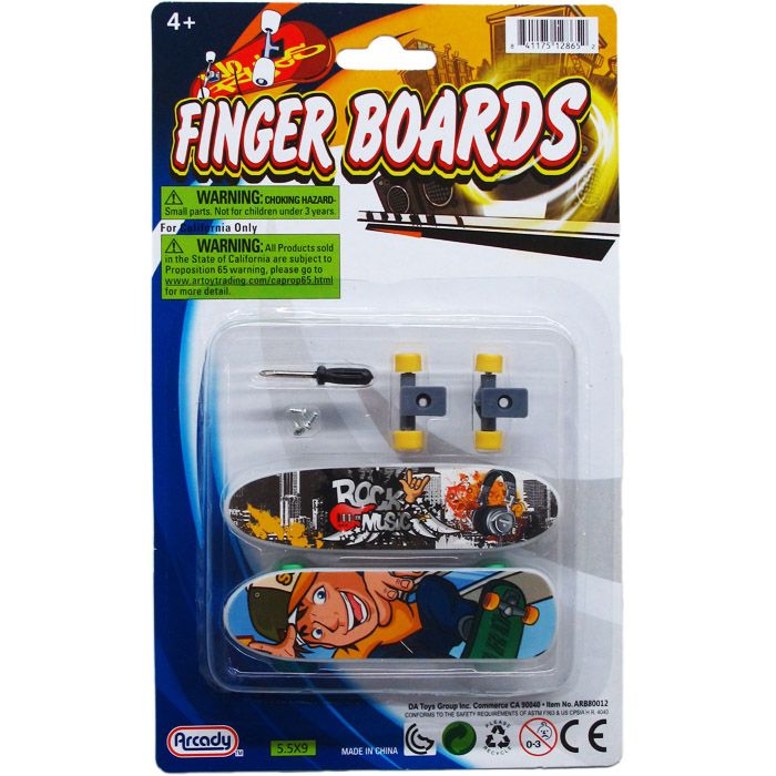 Wholesale Footwear 2pc 3.75" Finger Boards W/ Accss On Blister Card