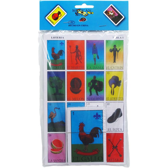 Wholesale Footwear 5.25*8.5" Loteria Mexican Bingo Play Set In Poly Bag W/heade