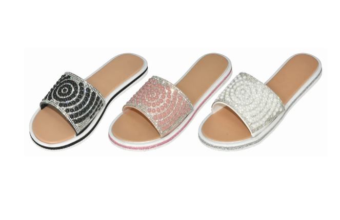 Wholesale Footwear Women Jewel Slide Slide