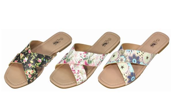 Wholesale Footwear Women's Spring Color Floral Slide