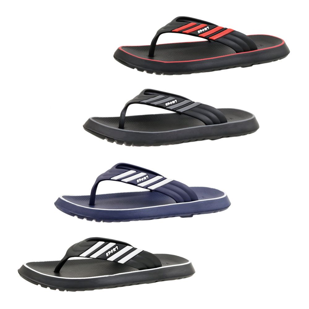 Wholesale Footwear Men's 4 Stripe Thong Sandal Assorted