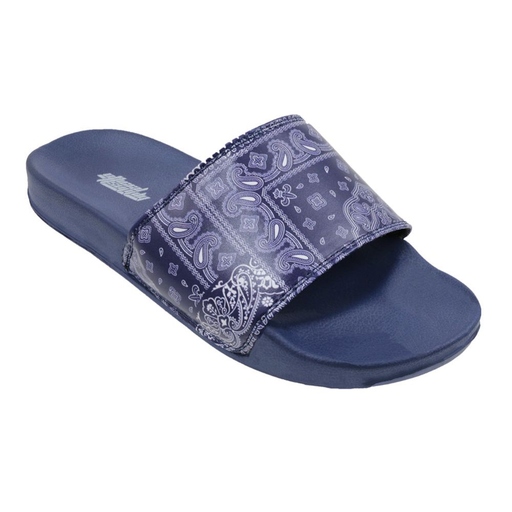 Wholesale Footwear Men's Navy Bandana Slide Navy Banana