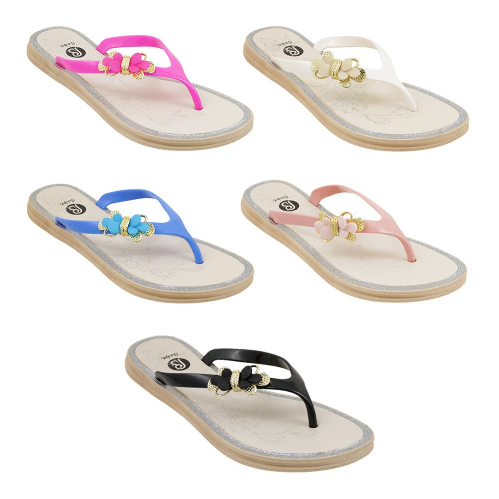 Wholesale Footwear Woman's Bow Embellish Sandal Assorted