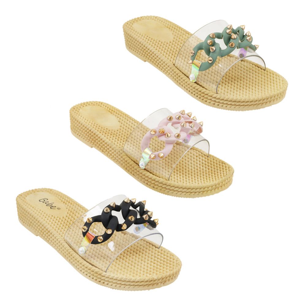 Wholesale Footwear Women's Spike Chain Platform Sandal Assorted