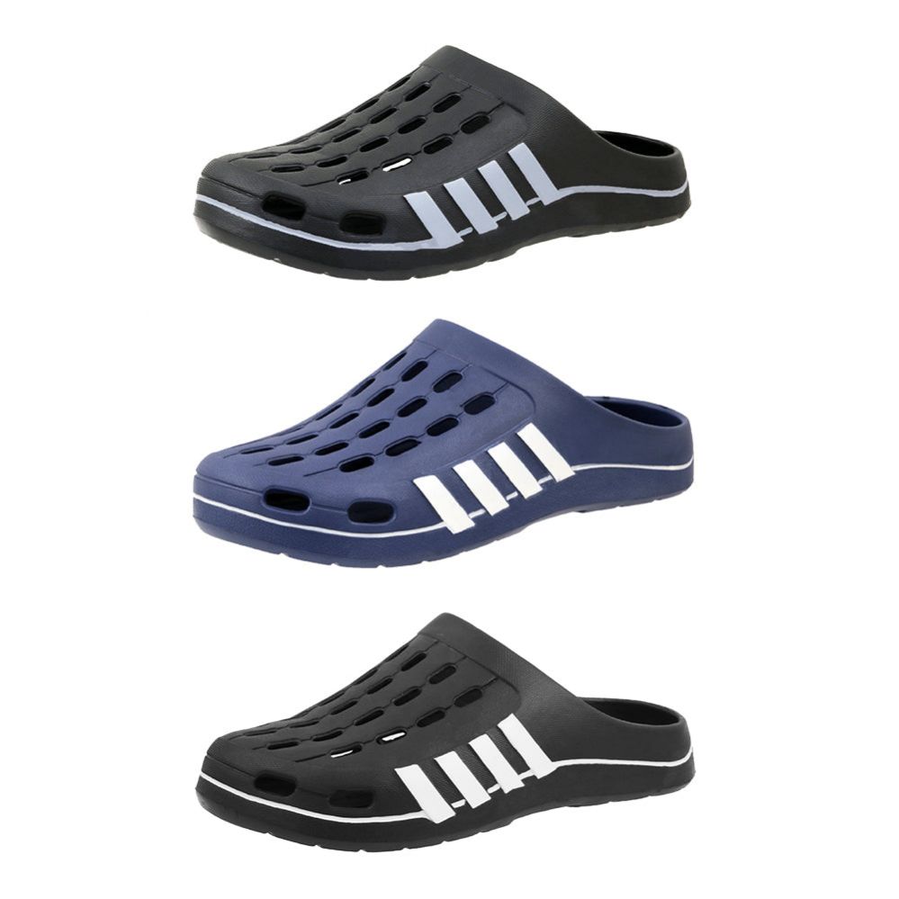 Wholesale Footwear Men's Stripe Mule Clogs Assorted