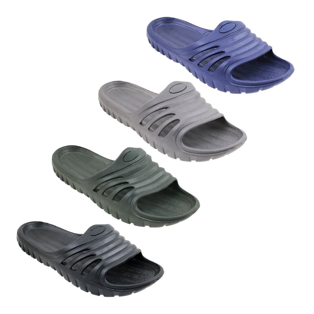 Wholesale Footwear Men's Monochrome Slides Assorted