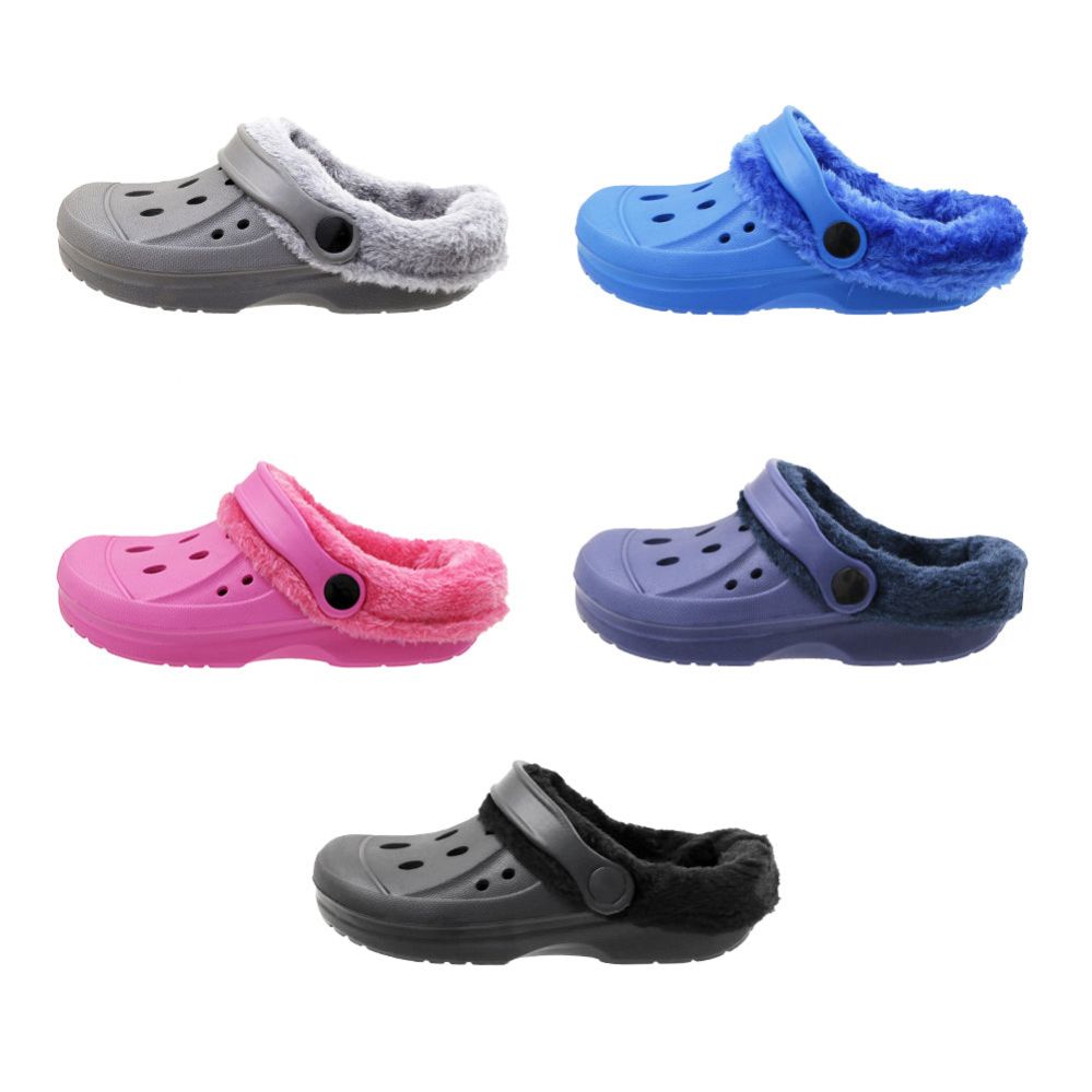Wholesale Footwear Toddler's Fleece Lined Clog Black