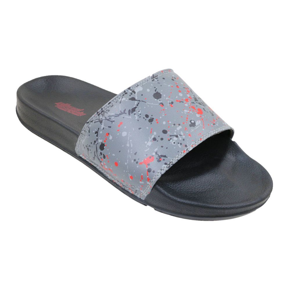 Wholesale Footwear Men's Gray Paint Splatter Slide Gray Paint Splatter