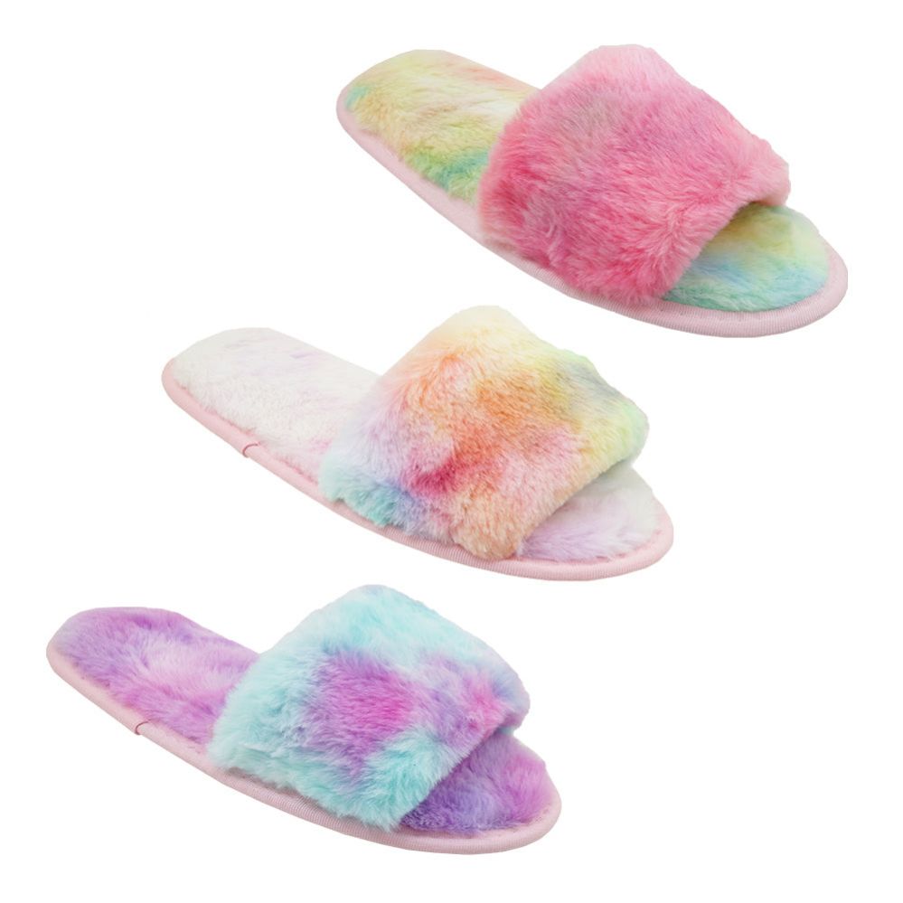 Wholesale Footwear Women's Ombre Fur Slipper Assorted