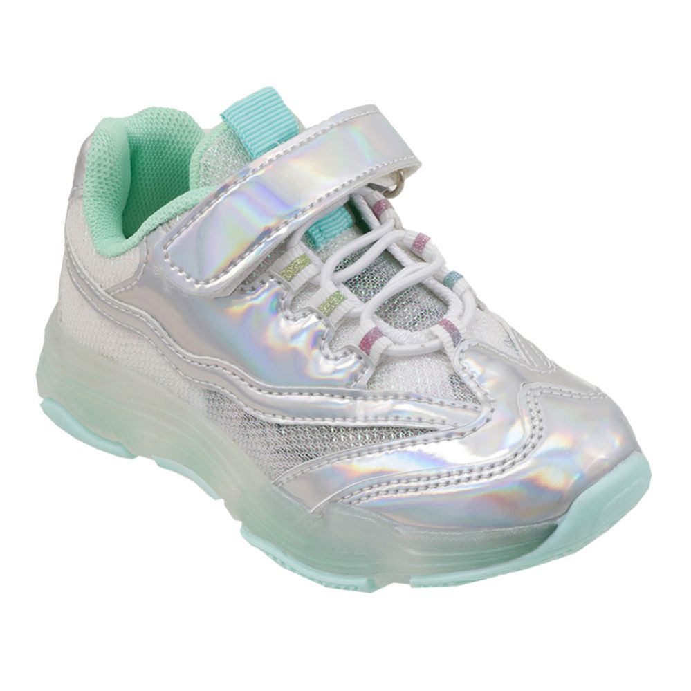 Wholesale Footwear Girl's Sneaker Silver&mint