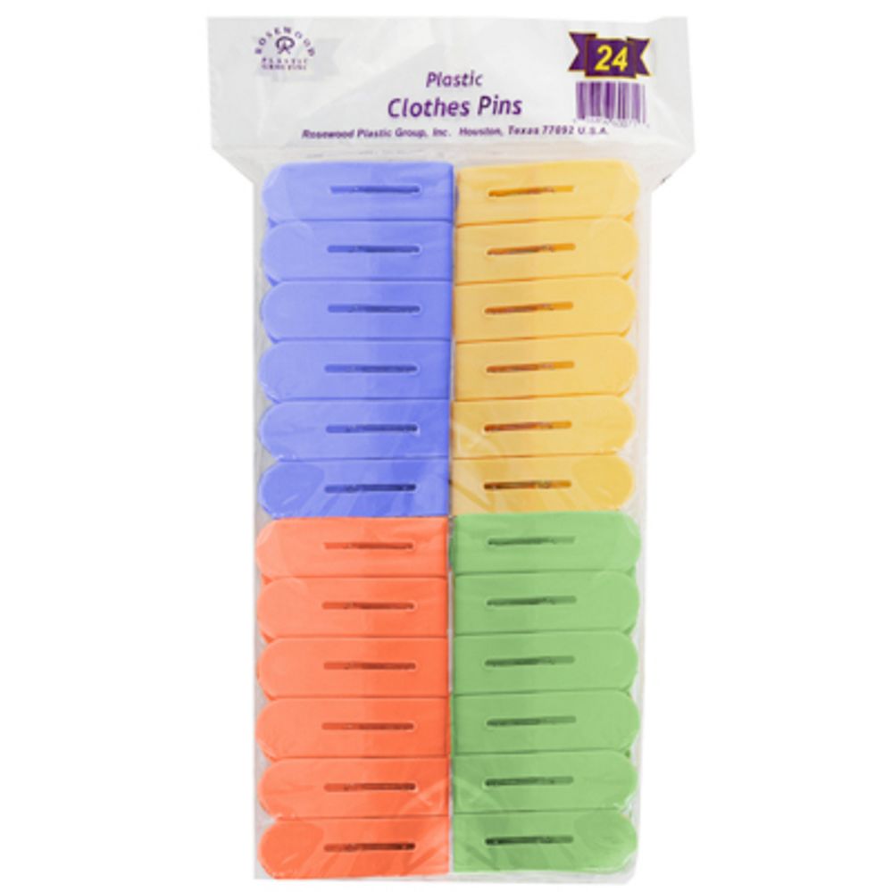 Wholesale Footwear Clothes Pins 4colors Large 24ct