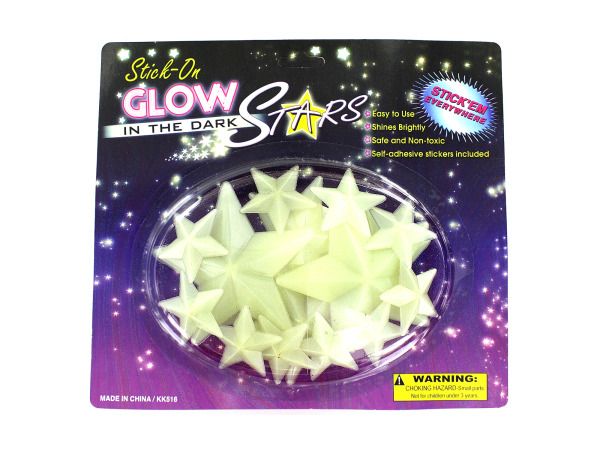 Wholesale Footwear Stick - On Glow In The Dark Stars Set