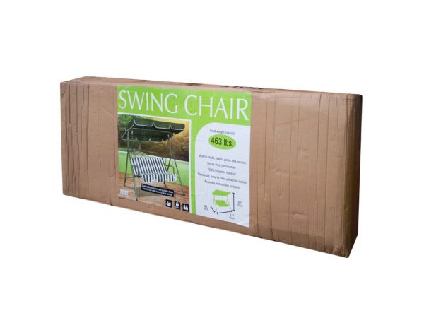 Wholesale Footwear Green Striped Canopy Swing Chair