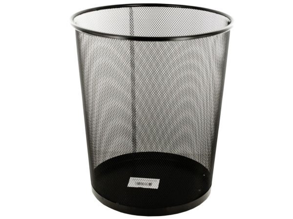 Wholesale Footwear Black Metal Mesh Waste Container