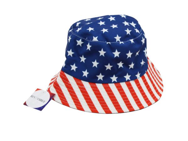 Wholesale Footwear Lulla Collection Reversible Stars And Stripes Bucket Hat