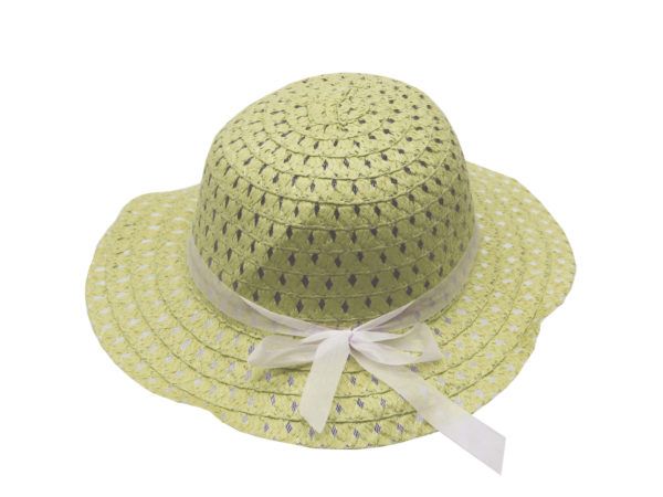 Wholesale Footwear Yellow Straw Children's Bonnet Hat