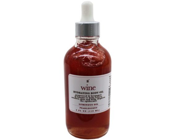 Wholesale Footwear 4oz Wine Shimmer Hydrating Body Oil