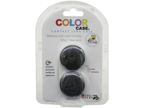 Wholesale Footwear Color Case Black Screw Top Contact Lens Case